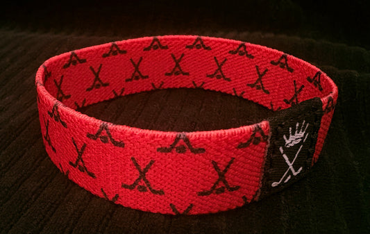 The Redline Crossed Sticks Wristband