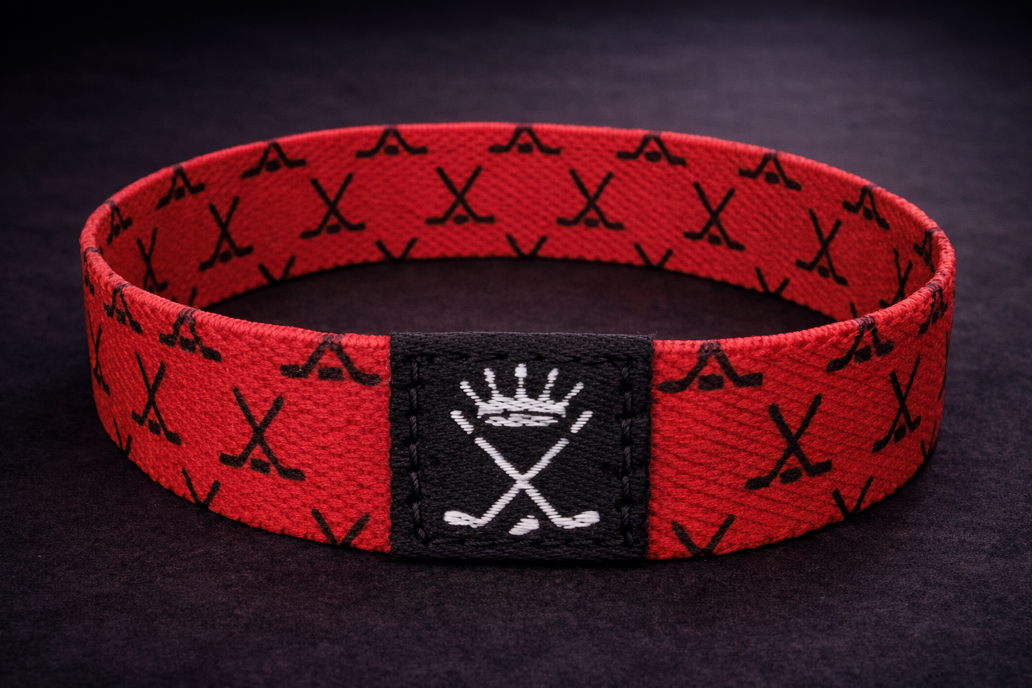 The Redline Crossed Sticks Wristband