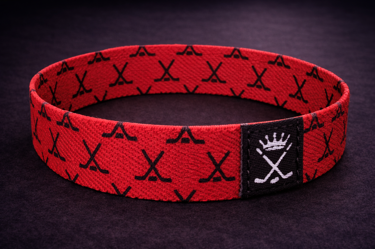 The Redline Crossed Sticks Wristband